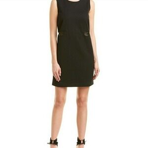 MAJE Black Restal Crochet-inset Dress Size…